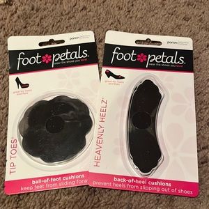 Foot Petals Heavenly Heelz and Tip toes foot cushions bundle in black